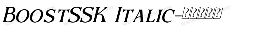 BoostSSK Italic字体转换